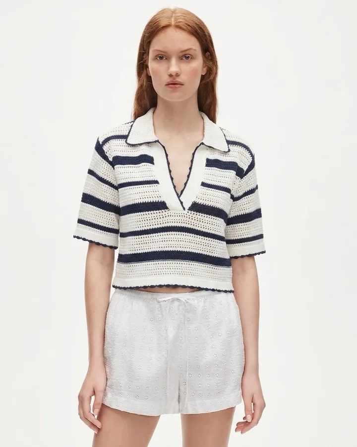 A real Ello 2D AI try-on of a top on the shopper's own photo, rendered in the color the shopper picked